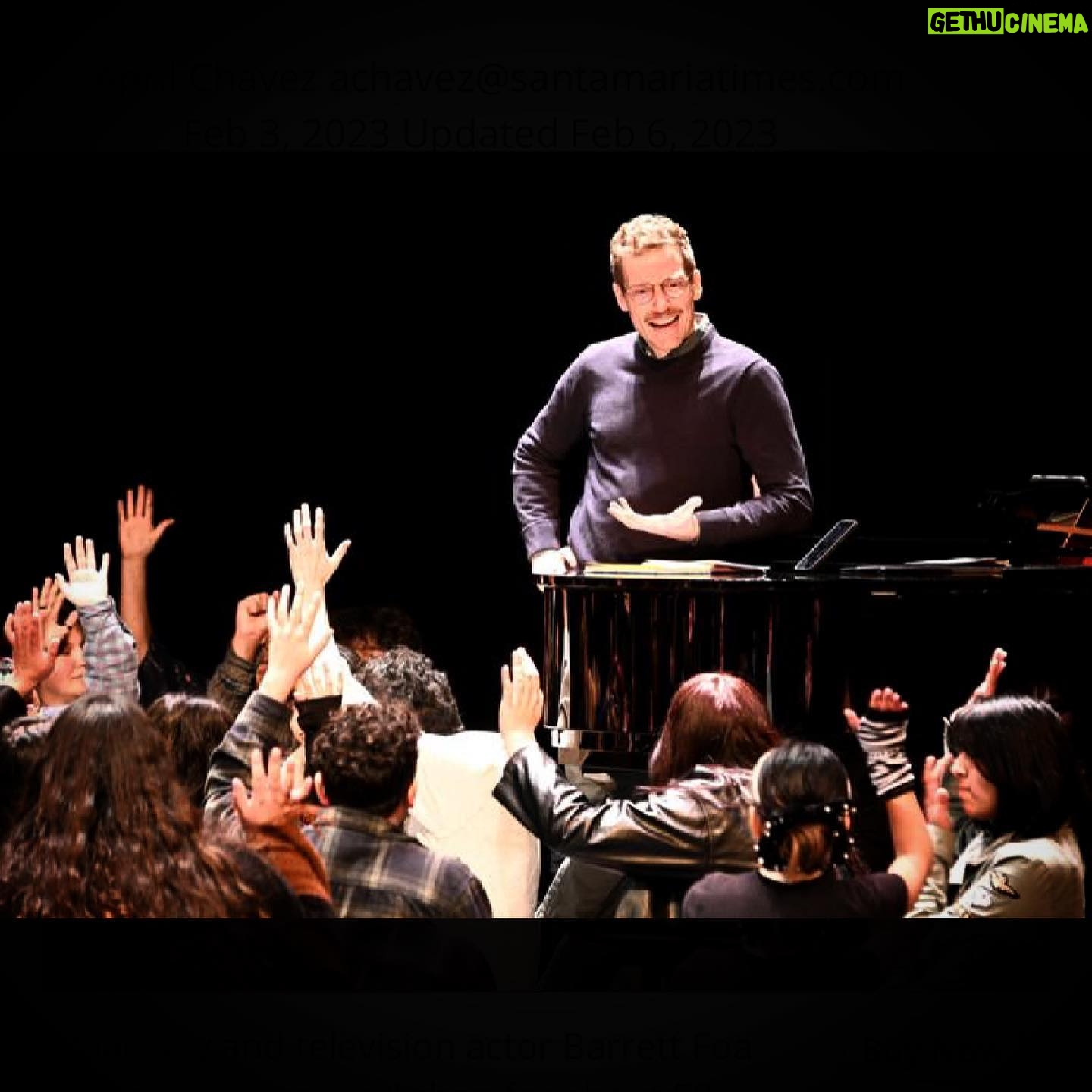 Barrett Foa - 3.2K Likes - A few weeks ago, I had the absolute pleasure of teaching 50 incredible humans in Santa Maria, CA. The students of Pioneer Valley High School and their theatre teacher @selynharwin could not have been more welcoming, daring, connected, open, trusting, or talented.
After I led them through warms ups (inspired by @therealalexandrabillings @emilystellafletcher and @zivameditation) I had the privilege of coaching them on songs and monologues.
These young actors were tacking big, rich, mature material: “Being Alive” from COMPANY, “She Used To Be Mine” from WAITRESS, “Roxie” and “When You’re Good to Mama” (from their upcoming production of CHICAGO) and knocking every song out of the proverbial park.
Perhaps my favorite moment of the day was one student who sang “This is Me” from THE GREATEST SHOWMAN. He was a bit timid out of the gate, but then he opened up about how he plays sports, but he feels his true spirit come alive when in the presence of his theatre community. I asked him to sing the song again - this time to his parents and football coach. He dug deep, accepted the challenge, and blossomed right before our eyes. As he sang, his body and his purpose came online, and suddenly all 50 kids were waving their phone flashlights from the audience like he was headlining a rock concert. Tears were streaming. It was one of those breakthrough moments every mentor and student dreams of and I’ll never forget it.
Risks were being taken. Habits were being broken. “Ah-ha!” revelations were being made. We were all having so much fun that I stayed way past my scheduled 2 hours, and I got to cap off the day with a song.
It was a joyous, rewarding, celebratory afternoon that reminded us all of the importance of art, connection, storytelling, truth, craft, and the sense of community that only theatre can provide. I am forever changed.
Thank you @broadwayplus @selynharwin @pioneervalley @righettihs @righettidramaclub and the Santa Maria Joint Union High School District Career Technical Education theater students. 📸 @rdelapena.photos @santa_maria_times