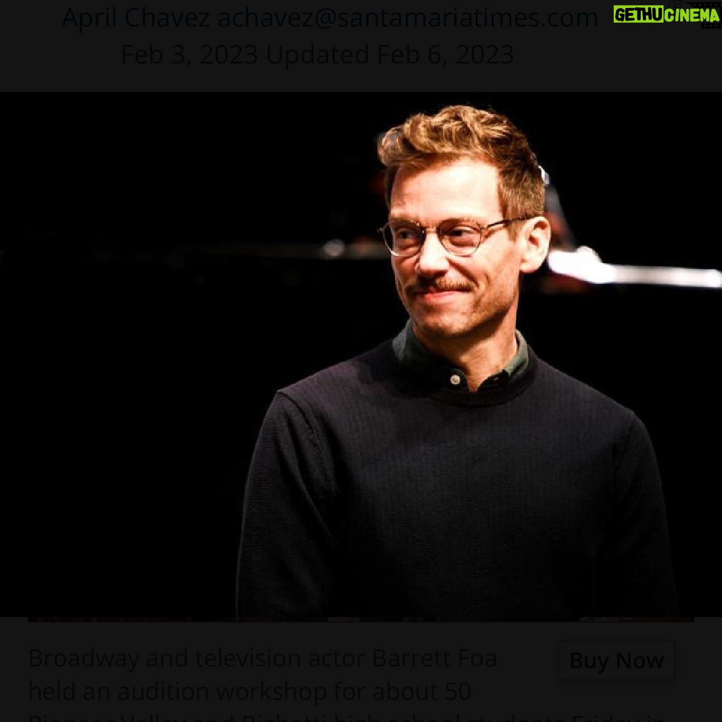Barrett Foa - 3.2K Likes - A few weeks ago, I had the absolute pleasure of teaching 50 incredible humans in Santa Maria, CA. The students of Pioneer Valley High School and their theatre teacher @selynharwin could not have been more welcoming, daring, connected, open, trusting, or talented.
After I led them through warms ups (inspired by @therealalexandrabillings @emilystellafletcher and @zivameditation) I had the privilege of coaching them on songs and monologues.
These young actors were tacking big, rich, mature material: “Being Alive” from COMPANY, “She Used To Be Mine” from WAITRESS, “Roxie” and “When You’re Good to Mama” (from their upcoming production of CHICAGO) and knocking every song out of the proverbial park.
Perhaps my favorite moment of the day was one student who sang “This is Me” from THE GREATEST SHOWMAN. He was a bit timid out of the gate, but then he opened up about how he plays sports, but he feels his true spirit come alive when in the presence of his theatre community. I asked him to sing the song again - this time to his parents and football coach. He dug deep, accepted the challenge, and blossomed right before our eyes. As he sang, his body and his purpose came online, and suddenly all 50 kids were waving their phone flashlights from the audience like he was headlining a rock concert. Tears were streaming. It was one of those breakthrough moments every mentor and student dreams of and I’ll never forget it.
Risks were being taken. Habits were being broken. “Ah-ha!” revelations were being made. We were all having so much fun that I stayed way past my scheduled 2 hours, and I got to cap off the day with a song.
It was a joyous, rewarding, celebratory afternoon that reminded us all of the importance of art, connection, storytelling, truth, craft, and the sense of community that only theatre can provide. I am forever changed.
Thank you @broadwayplus @selynharwin @pioneervalley @righettihs @righettidramaclub and the Santa Maria Joint Union High School District Career Technical Education theater students. 📸 @rdelapena.photos @santa_maria_times
