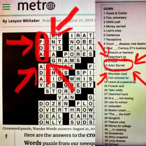 Barrett Foa Instagram - Having a short and unusual surname has really upped my crossword puzzle answer game! Thanks, @metro  #crossword #crosswordpuzzle #metro