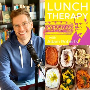 Barrett Foa Instagram - Wanna know what my lunch says about my daddy issues?  My fantastic foodie friend Adam Roberts and I delve deep into dips in his podcast, Lunch Therapy. Talk about unpacking your lunch! 🙄😉🥗🙋🏼‍♂️😢🤯
Available on Apple Podcasts. 
Link in bio. .
.
#lunchtherapy #botanica #kismet #ncisla
@lunchtherapy 
@amateurgourmet @csj214 @botanicafood @kismetlosangeles @kismetrotisserie @ncisla
