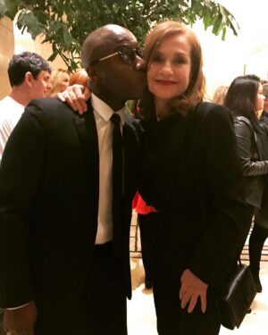 Barry Jenkins Instagram - Once again, with feeling, me and the queen @isabelle.huppert 🍾💙