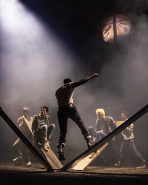 Barton Cowperthwaite Instagram - I have the honor of taking over the official @outsidersmusical IG page for our opening day tomorrow!!!
•
Please follow along on the official Outsiders page for all the behind the scenes fun of this massive and exciting day!
•
Until then enjoy these incredible production images from @murphymade 📸
•
✨STAY GOLD ✨