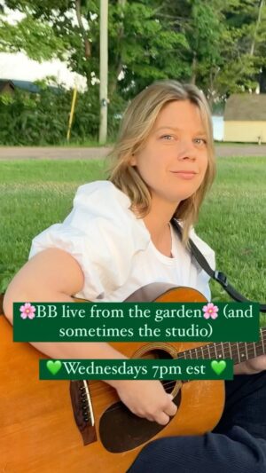 Basia Bulat Instagram - Lots of you have asked so I’ll be coming to you live from this blanket on Epekwitk / Prince Edward Island again for the next few Wednesday nights 💚 and maybe the studio if it’s raining 😉 taking requests too!!!💚 see you soon !