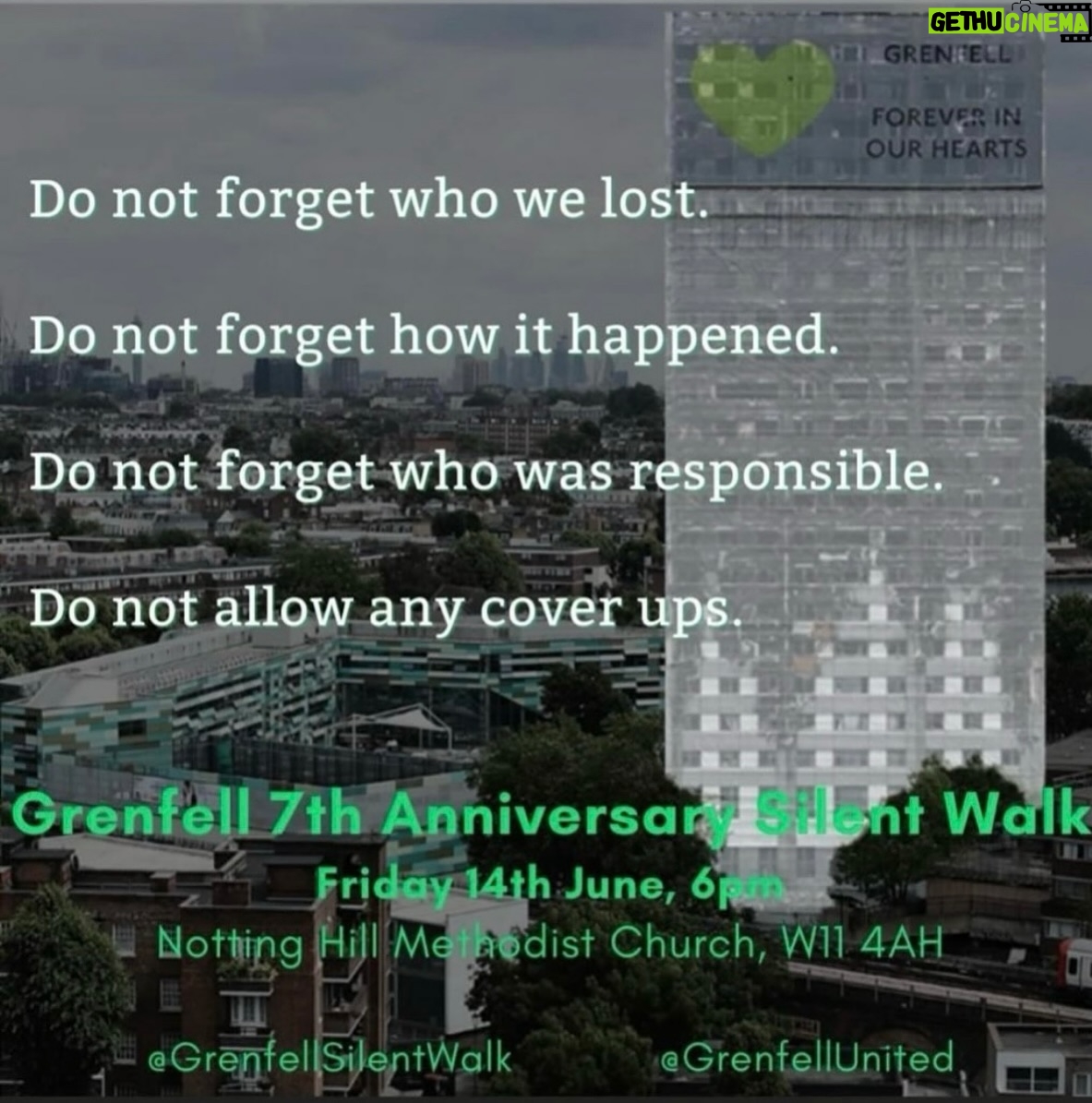 Beatie Edney - 123 Likes - It’s 7 years ago. A Tory council giving money back to the richest Council Tax payers, meanwhile this happened. So many complaints were made to the TMO of Kensington and Chelsea, warning them about fire safety etc etc. We will be joining the silent walk. 💚
