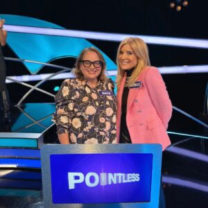 Beatie Edney Instagram - Yes we won! Well done @michelledcollins brilliant and gorgeous. So happy for #chickenshed Michelle’s amazing charity and mine @themayhew