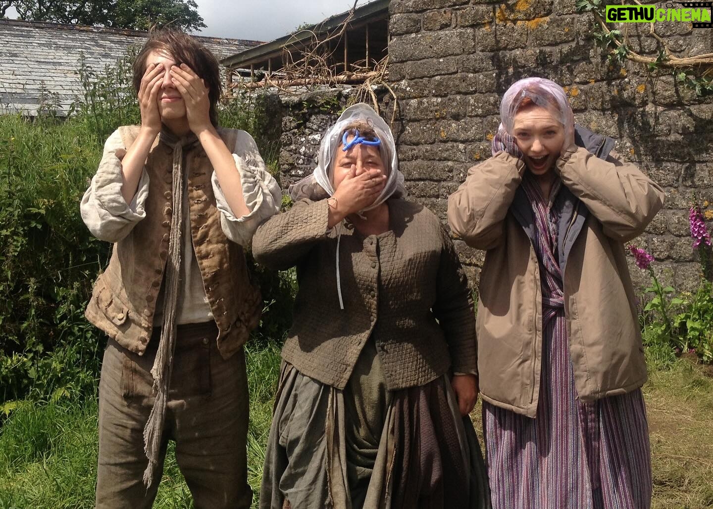 Beatie Edney - 1.7K Likes - @eleanortomlinson posted it’s been 10 years since the first series of #poldark. So here’s some BTS from that first series with Eleanor, #phildavis #aidanturner @alex___arnold and me. #acting #tvseries #poldark