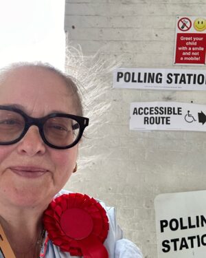Beatie Edney Instagram - Today I was a volunteer - mainly driving folk to the polls. Helping the elderly, the disabled mainly. Met some lovely folk and boy do I have some stories. I’m hoping my borough will see sense, but mainly seeing everyone get out to vote is an absolute joy. ♥️