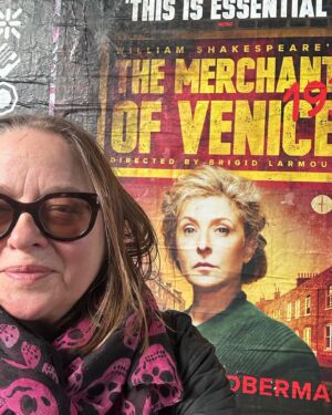 Beatie Edney Instagram - As it says on the poster ‘This is essential’. A reworking of the Merchant of Venice with the fabulous @tracyanno as Shylock. Bringing the hideousness of anti-Semitism into the fore. It couldn’t be more relevant today. Great cast great production Go see!