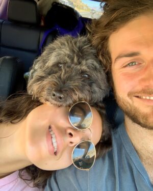 Beau Mirchoff Instagram - One year with this beautiful human! We’ve lived in a trailer, we’ve weathered a pandemic, we bought a horse, she watched me fall off the horse, and now we live together. In a house. Not a trailer. Love you to pieces baby girl 😘