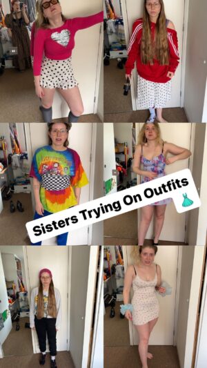 Bebe Cave Instagram - Sisters trying on outfits 👗 

#comedy #sisters #fashion