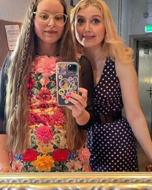 Bebe Cave Instagram - ring-a-ding-dong @jessiecave and I are doing a live podcast on Sunday 9th October as part of Cheerful Earful podcast festival !! Jessie is currently on a ‘social media detox’ (sure) so now it’s all resting on my much less broad shoulders (she was a champion swimmer for a reason.) link in bio!!!