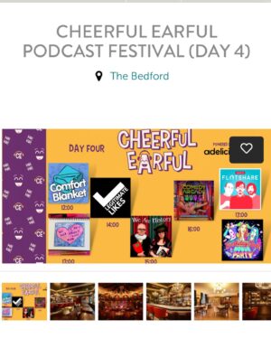Bebe Cave Instagram - ring-a-ding-dong @jessiecave and I are doing a live podcast on Sunday 9th October as part of Cheerful Earful podcast festival !! Jessie is currently on a ‘social media detox’ (sure) so now it’s all resting on my much less broad shoulders (she was a champion swimmer for a reason.) link in bio!!!
