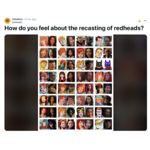 Bekka Prewitt Instagram - Less than 2% of the WORLD’S population are natural redheads. 
TWO PERCENT. Which makes redheads possibly one of the smallest  people groups on Earth 🌍. 
As someone who was bullied & attacked for having red hair from childhood thru high school, I’m curious if you know about… & what you think of… the recasting of redheads? 
(Yes, I have had death threats on my life but that’s not from being a redhead. No, my life has not been at risk for being a Redhead. That’s not the point I’m making or the question I’m asking so let’s not get sidetracked luvs.)
Note: 
People with red hair have a variance of the melanocortin-1 receptor (MC1R) gene. This gene controls the production of melanin, the pigment that gives skin, hair, and eyes, their color. 
•
#bekkaprewitt #actor #voactor #filmactor #tvactor #pcapactor #mocapactor #voiceactor #model #redhead #ginger #redheaded #gingerhair #redheadlove #actress #redheadmodel #gingermodel #redhair #genuineginger #naturalredhead #redheads #videogameactor #gingers #gingerfamily #gingerhead #gingerlove #weloveredheads #Hollywood #casting #acting