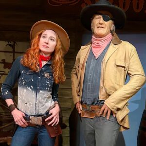 Bekka Prewitt Instagram - 9th Annual Halloween Hotness Charity Fundraiser & Red Carpet event!! Congrats to my friend @briansikoff for raising more than $29K for @stjude !!
The theme was Saddle Up, so while at Madame Tussaud’s gotta hang out with my Western friends. 😜
•
#halloweenhotness #stjude #charityevents #nonprofitevents #stjudeschildrensresearchhospital #stjudeschildrenshospital #stjudesheroes #redcarpetevents #hollywood #madametussauds #halloween #losangeles #redcarpet #residentevil #residentevilvillage #voiceover #voactor #belaslittleones #beladimitrescu #mocap #pcap #bekkaprewitt #cowboys #cowgirls #western #tvactor #filmactor #johnwayne #robertredford #joanrivers