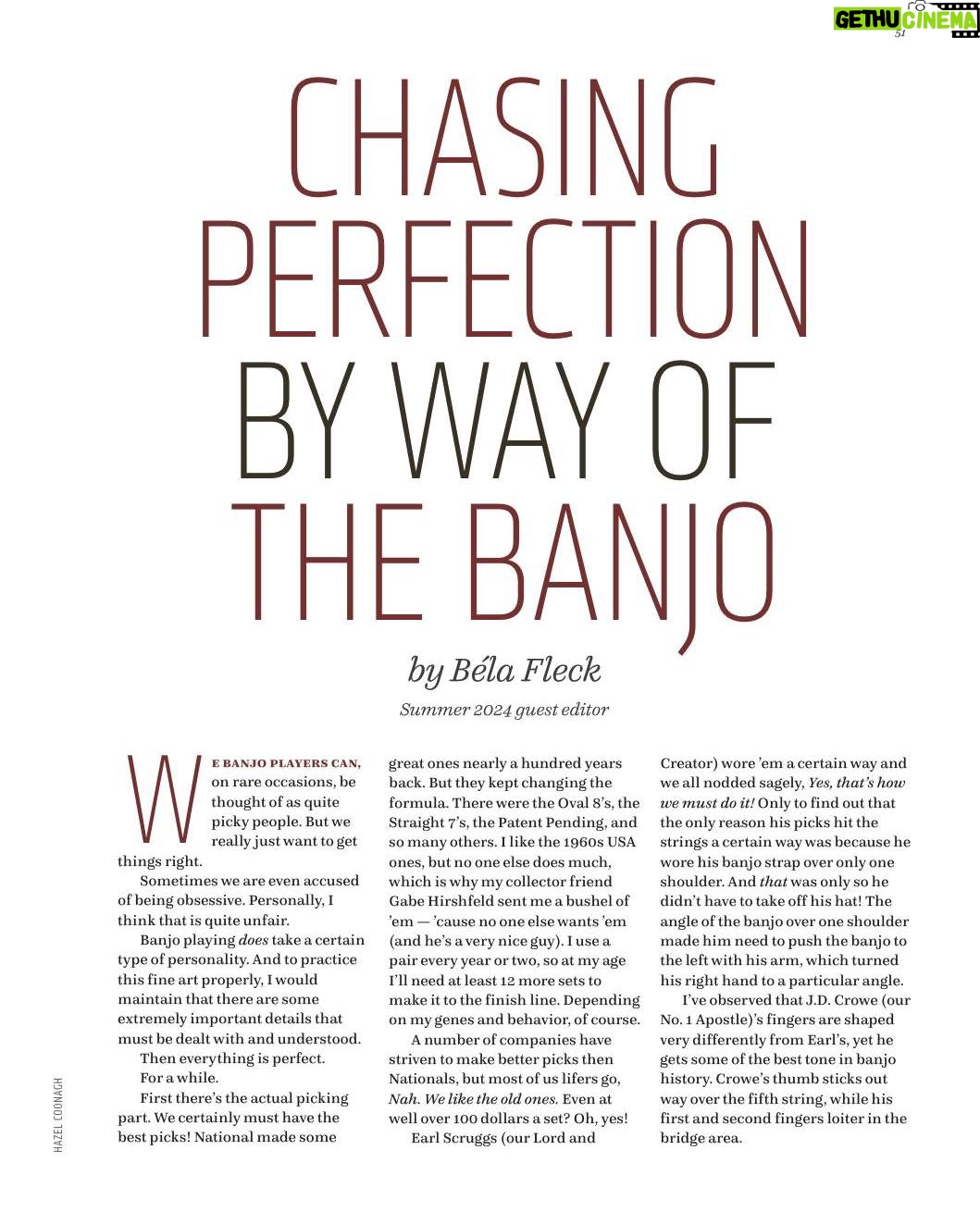Béla Fleck - 367 Likes - I'm a Guest Editor in the Summer edition of @nodepression. The magazine is beautiful.
📖 Order this issue, or get a subscription, here: https://store.nodepression.com/collections/single-issues/products/summer-2024