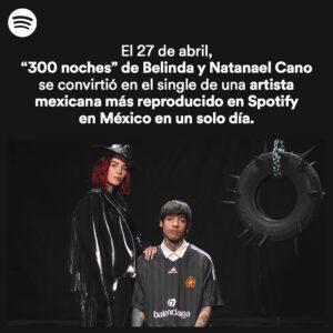 Belinda Instagram - Ni en 300 noches vamos a superar esta canción ♥️🧨 Un aplauso para la reina @belindapop y el rey natanael_cano.