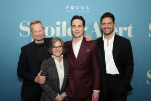Ben Aldridge Instagram - The @spoileralertthefilm premier. A family affair, really. What a family. A dream come true, honestly.

Styled by @felicitykay in @hermes 
Grooming by @melissa.dezarate