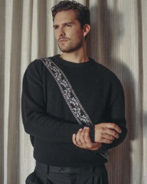Ben Aldridge Instagram - Clutch your wrist, wear a sash. Photographed by @sirdavidsimon Styled by @theadamballheim
