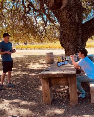 Ben Feldman Instagram - It’s ok to drink in the morning. 

I could name 10 different reasons @stolpmanvineyards is better & more exciting than whatever you drank last & I (likely) don’t even know you. 

*last pic is “lunch”