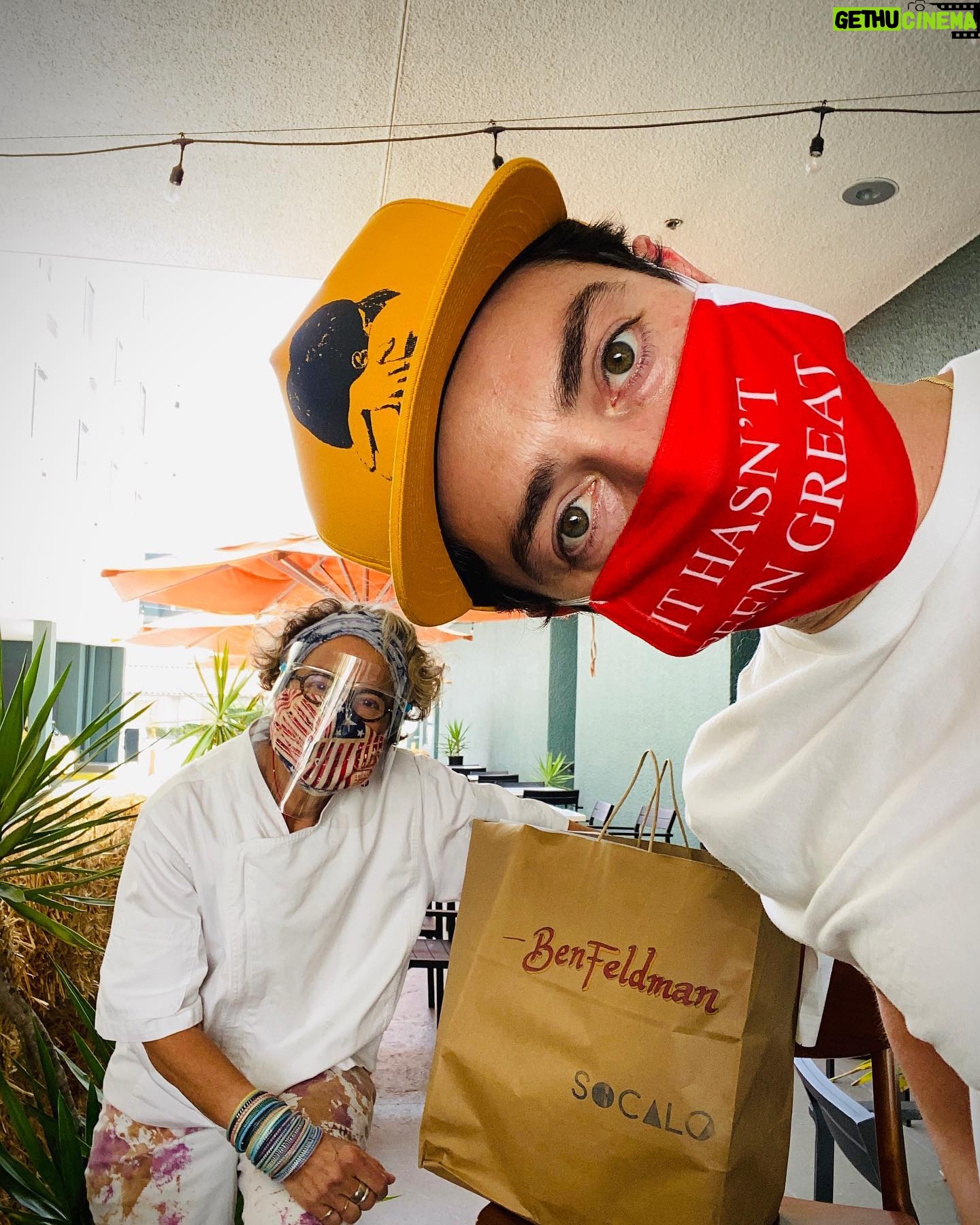 Ben Feldman - 20.9K Likes - 2 ways to ensure the other side of this thing will be inhabitable: #WearADamnMask & #SupportLocalRestaurants • Stopped by my aunt @susanfeniger’s @socalorestaurant to get one of their taco kits & for the length of a dinner, things truly felt “great”.