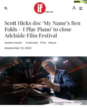 Ben Folds Instagram - Years in the making from Academy Award nominated director Scott Hicks, and now slated to premiere at the Adelaide Film Festival.