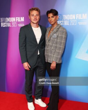 Ben Hardy Instagram - About this weekend @unicorns.movie 

Very proud of this film. Thankyou to everyone who came out to see it at #lff 

And Thankyou @boss for dolling me up for the occasion. Love to @nicola.calabrese94 and Dervla 😘