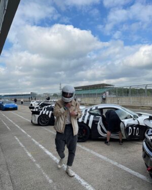 Ben Hardy Instagram - Dream come true racing around Silverstone with @t4ntony thanks to @dtomotorsport 

Is it too late to go pro?