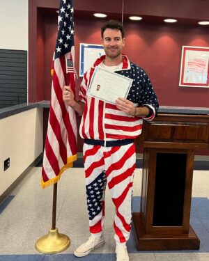 Ben Lawson Instagram - 15 years ago I arrived on American shores, today I became an American. What a ride it’s been. Gonna go get me some Freedom Fries and apple pie because MURICA! 🇺🇸