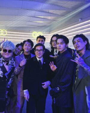 Ben Wu Instagram - #MOTY2023 #GQ
Thank you for Having Me @gqtaiwan 
見到了很多偶像, 好友 還有 #LOVERs
心滿意足👌🏻🙂

Hairstyle : @paulinehairflux
Makeup : @vangela
Jacket: @martine_rose / @arkive__studio
Top: @waltervanbeirendonckofficial / @road__sign
Pants: @martine_rose / @arkive__studio
Watch: @tagheuer
Accessories: @official_mikimoto
Shoes: @louboutinworld