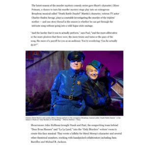 Benj Pasek Instagram - Pickwick Patter post! Thrilled to chat with @latimes about all things @onlymurdershulu, mysteries, and musicals. Thanks to stellar collaborators @marc_shaiman @scottwittman & @johnnyhoffman5 for helping us dream up a most ridiculous patter song for the incomparable @stevemartinreally.