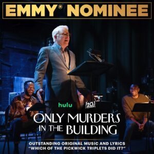 Benj Pasek Instagram - After getting to write for a legend like Steve Martin, for a production as joyous as “Only Murders In The Building,” it feels downright absurd–almost as absurd as our song about three triplet infants accused of murder–to receive this nomination for “Which Of The Pickwick Triplets Did It?” with @marc_shaiman and @scottwittman! We’d like to thank @johnnyhoffman5 @sasgoldie and the entire team for inviting us to write this wacky little musical within their brilliant show, with extra thanks to Steve for such a glorious rendition of our song. Special mention too to @siddkhoslamusic , Bruce and Lauren from the Only Murders music department on their deserved nods. We look forward to getting the gang back together in September, and thank @stevemartinreally, Marty, @selenagomez, Meryl, Paul and the entire cast for the passion they poured into the music of Death Rattle Dazzle.