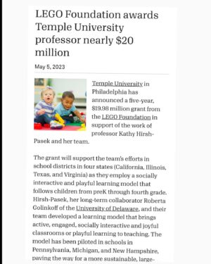 Benj Pasek Instagram - So proud of my amazing mom for getting this grant from Lego to help make US schools more equitable for all American children. This has been a dream of hers for a long time and I’m so proud of her for seeing a dream realized that will make countless childhoods substantially changed for the better. @khirshpa