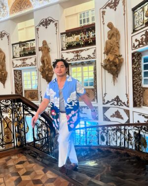 Benjamin Alves Instagram - On set of Widows’ War as Basil. 🌿 

👕 @john_paul_dizon x @nikitaagatha