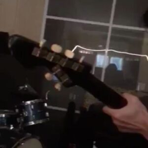 Benjamin Joseph Varney Instagram - A pinch of rock and roll, can spice up your day. @yubass had a go on his cool rusty guitar.