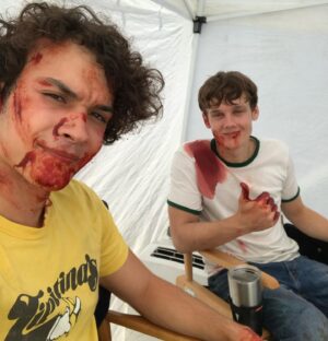 Benjamin Wadsworth Instagram - Back when @hunterdoohan hit me with a car. 
#yourhonor