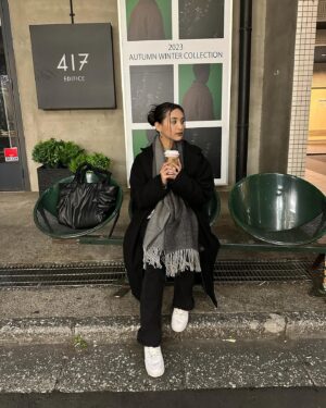 Beverly Instagram - Rainy day in Tokyo. Need me some coffee ☕️