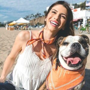 Bianca Haase Instagram - First date with Bentley and I've got zero chill. Buy @getchiefs to support an amazing cause and provide shelter to dogs in need!! ❤️🐶