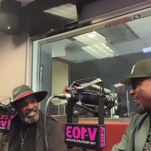 Bill Bellamy Instagram - #LiveRadio #Atlanta @dc.curry.18 and @billbellamy on the one and only @v103atlanta Let’s Go!!! See you @statefarmarena  APRIL 27 … www.ticketmaster.com