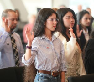 Bill Clinton Instagram - Today, in partnership with U.S. Citizenship and Immigration Services (@USCIS) and the U.S. District Court for the Eastern District of Arkansas, we welcomed 37 new U.S. citizens during a naturalization ceremony at the @ClintonCenter in Little Rock.
 
President Bill Clinton offered remarks to welcome the new citizens.
 
Congratulations and best wishes!