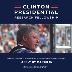 Bill Clinton Instagram - #ICYMI Our new Clinton Presidential Research Fellowship, will:
 
🧑‍💻 Support graduate students and academics who want to better understand the Clinton administration’s legacy.
🗄️ Increase accessibility to the Clinton Library’s archives.
 
Apply by March 15 at the link in the @clintoncenter bio.