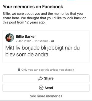 Billie Barker Instagram - Året er nytt, men jeg lover å forbli den samme