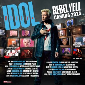 Billy Idol Instagram - ✊🏼 Tickets are on sale for all REBEL YELL Canadian tour dates! Use tour dates link in bio for visit billyidol.net for ticket links!