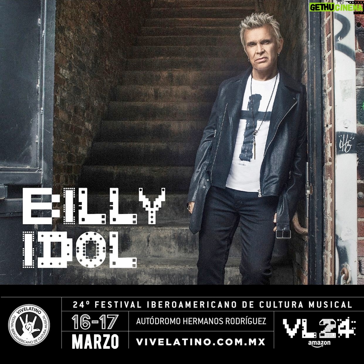 Billy Idol - 10.5K Likes - 👊🏼 We’re going to rock Mexico City 🇲🇽 on March 16 @vivelatino 24! Use tour dates link in bio for ticket info.