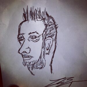 Billy Tolley Instagram - Thanks @realzakbagans for this masterpiece. I think you’ve captured my true essence in this sketch. Framing this. #GhostAdventures #Art #Sketch #masterpiece #hiddentalentsdancecenter