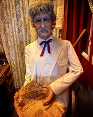 Billy Tolley Instagram - On our newest episode of #GhostAdventures we finally get to investigate the Territorial Enterprise building. This photo of the mannequin portraying Mark Twain was the window display for many years. I took the photo about 8 years ago. But interestingly enough on the day we traveled to Virginia City it popped up randomly on my phone. Weird.