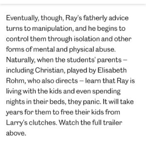 Billy Zane Instagram - This is one of the most challenging and fascinating character studies I’ve done in a very long time. Which says a lot considering #waltzingwithbrando is coming out this year too!
The weight gain, the accent, mannerisms and speech patterns required for this portrayal of #larryray in #devilinthedorm was what actors dream of. 
The collaboration awith a great actor’s director @elisabethrohm and the incredibly talented cast @tedrarogers @frankatankk @milesmmerry @themanuelasosa @alexissides @mattkevanderson @elisabethrohm and writer / producer @tolkinstephen has been among favorite professional experiences. And it all comes together on @lifetimetv thank goodness, as the inherent good taste and restraint that Network TV refreshingly affords such easily exploitable true life stories, allows for more focus on character and motivation when examining such sensitive topics as recycled trauma, cult like behavior, sex trafficking, and fraud. As a result in the hands of this wickedly talented team, this film is a firecracker! Tune in June 23rd! @entertainmentweekly article and embedded trailer in my bio.