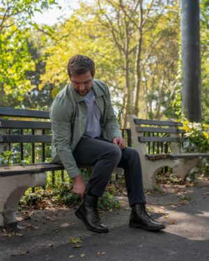 Bj Gruber Instagram - I did a photo shoot with @wear.amberjack back when it was warm. They have VERY nice and comfortable shoes. I got some of their Chelsea boots. Big recommendation! 10/10 #actor #model #nyc