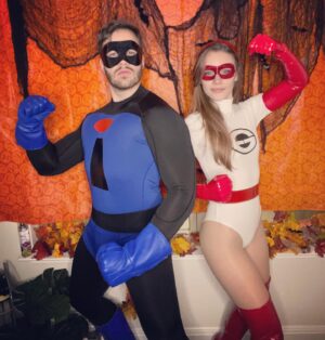 Blaine Gibson Instagram - Happy Halloween from Bob and Helen Parr #TheIncredibles

We’ve been wanting to do these costumes since last Halloween. I sewed the Mr Incredible shirt and Underwear, @cristenallyn did the graphics for both outfits. I almost gave up on this project so many times (go to hell spandex), I’m glad Cristen pushed me to finish it. Got a lot of awesome compliments, very happy with how these turned out 🎃

PS, Cristen looks hot as hell