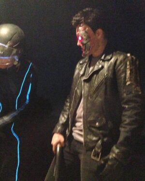 Blair Redford Instagram - I call this photo… “Terminator and Tequila”. One of my favorite Halloween costumes from a few years back. Trying to get my new one together now.