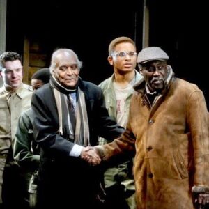 Blair Underwood Instagram - Sending honor and praise for the life of playwright & #PulitzerPrizeWinner Charles Fuller (in brown coat & hat) who transitioned yesterday. I was honored to speak his words every night on stage during the run of #ASoldier’sPlay on B-way in 2020. Even moreso an honor to finally meet him on our Opening Night, pictured here shaking hands with another giant in the American Theatre 🎭 Douglas Turner Ward, founder of The Negro Ensemble Company. Unfortunately, now they’ve both gone on to Glory. Rest in Peace Good Sirs!
